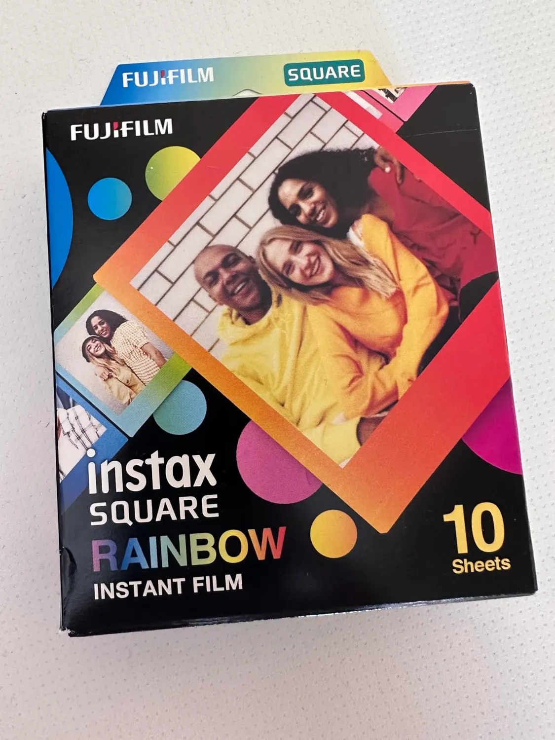 Instax Square Rainbow Border pellicola 10 scatti bordo arcobaleno