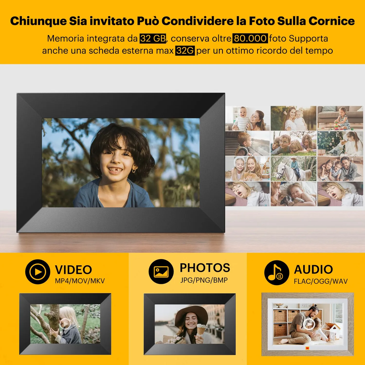 Kodak Cornice Digitale WiFi 7 pollici touchscreen 32GB