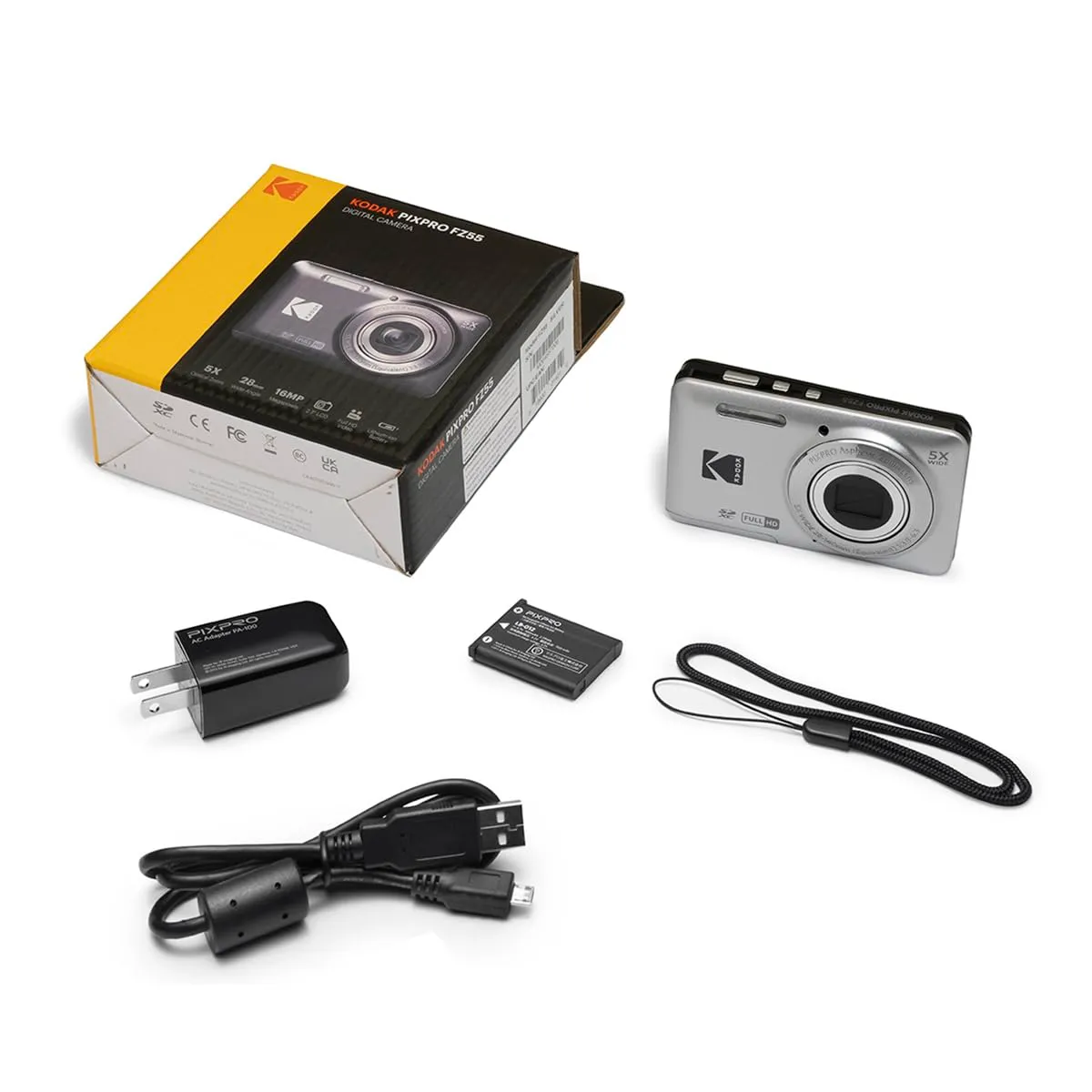 Kodak Pixpro FZ55 Fotocamera Digitale Zoom 5x 16MP
