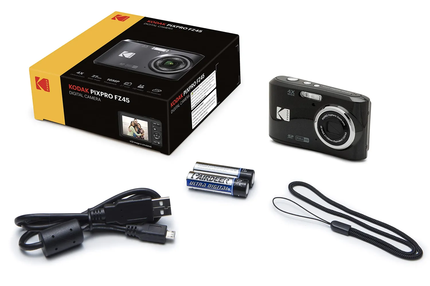 Kodak Pixpro FZ45 Fotocamera Compatta Zoom 4x