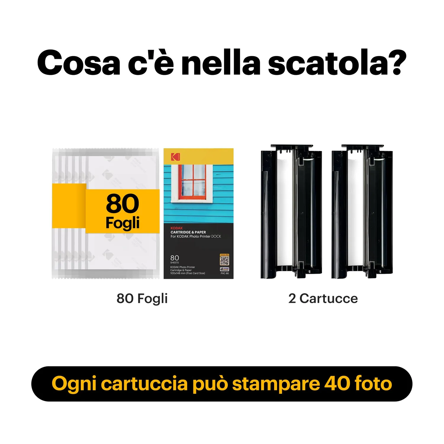 Kodak 4Pass cartucce carta 10x15cm 80 fogli