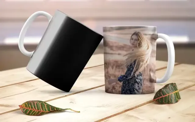Fotodigital Tazza Magica Nera in Ceramica
