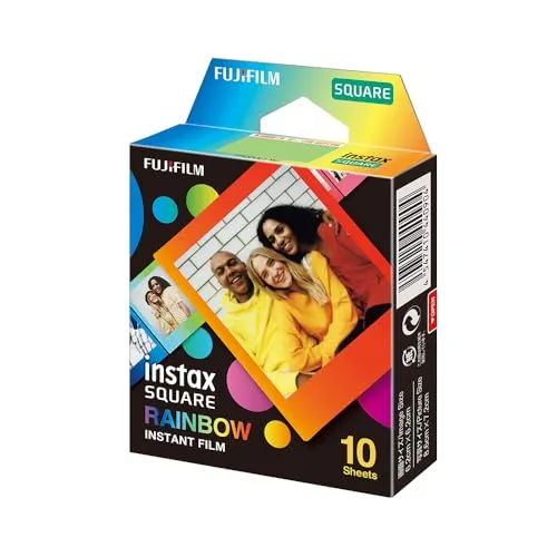Instax Square Rainbow Border pellicola 10 scatti bordo arcobaleno