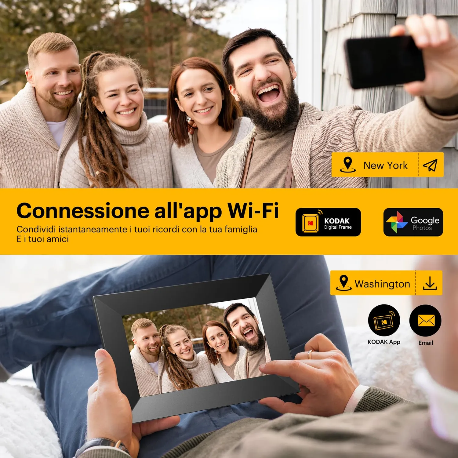 Kodak Cornice Digitale WiFi 7 pollici touchscreen 32GB