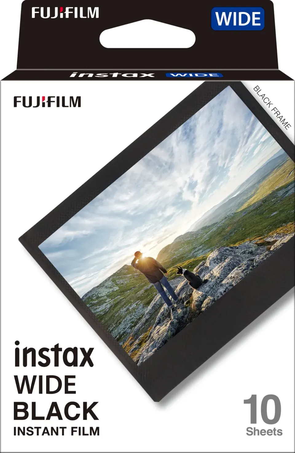 Instax Wide pellicola 10 scatti bordo nero ISO 800