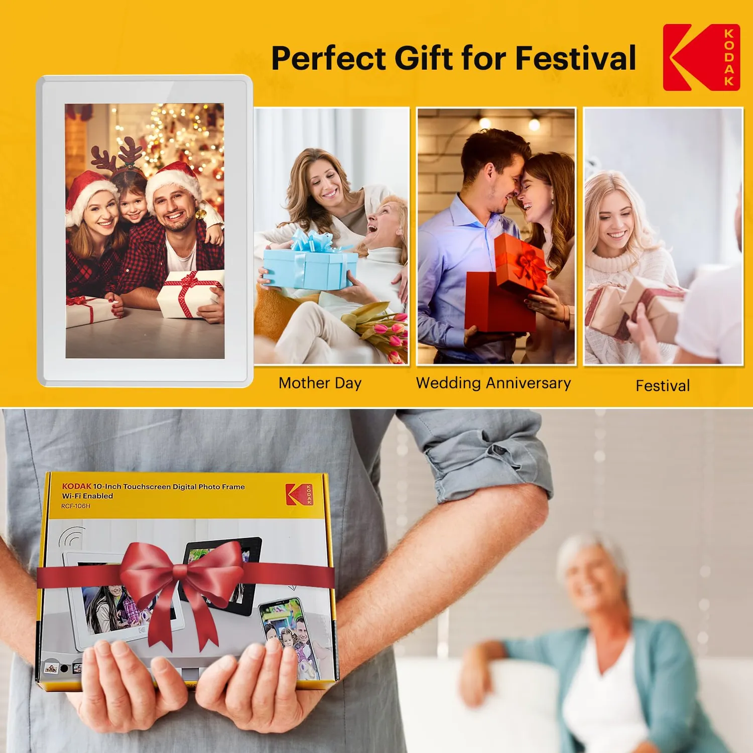 Kodak cornice digitale WiFi touchscreen 16GB