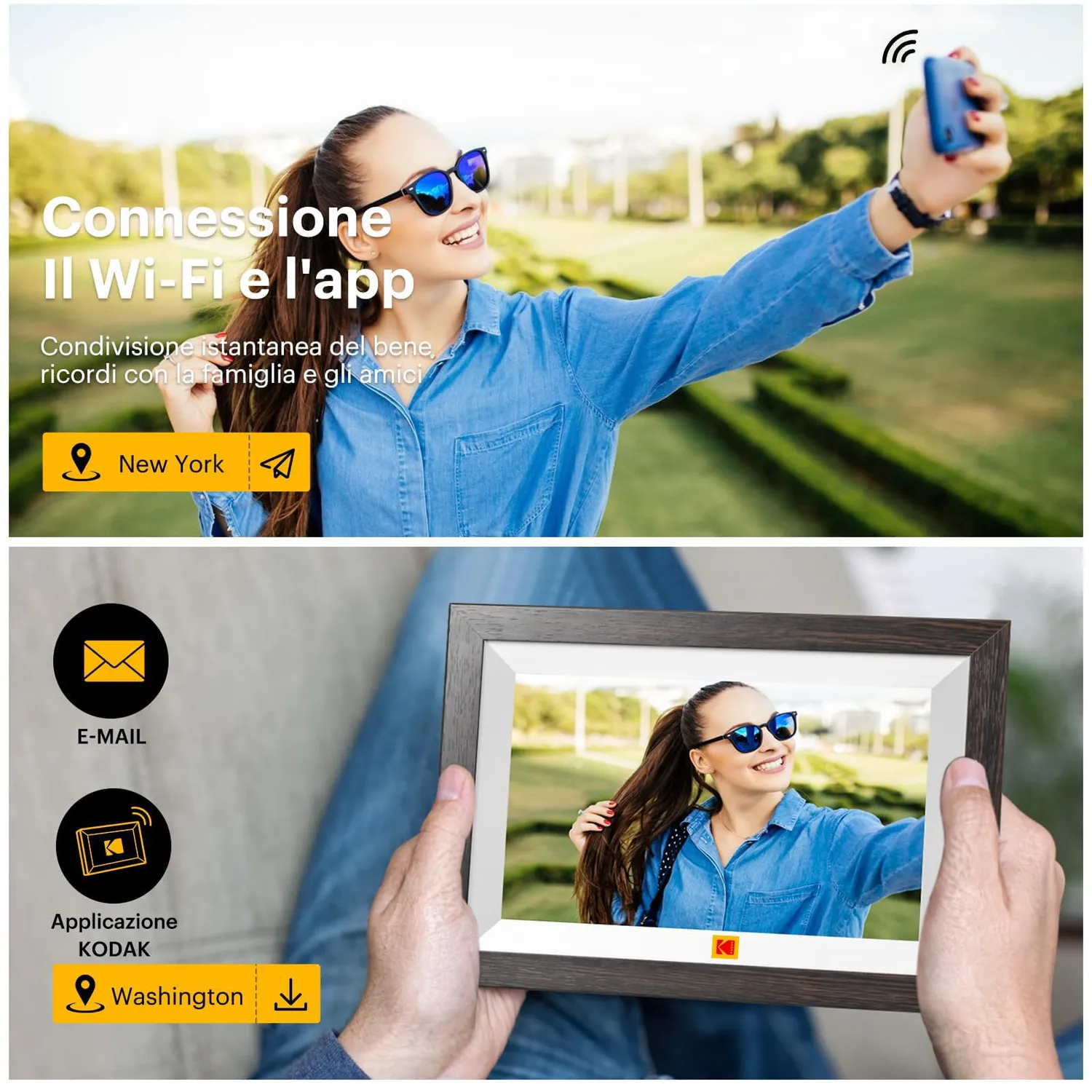 Kodak RCF-1012W cornice digitale WiFi touch