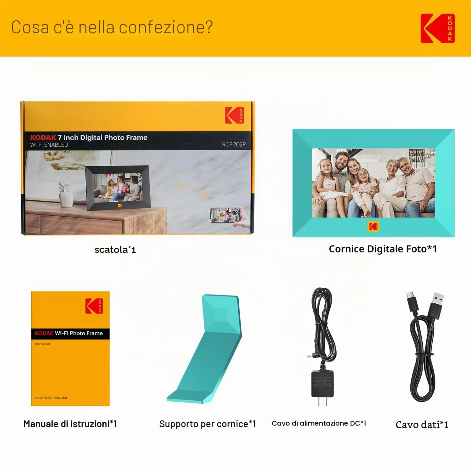 Kodak Cornice Digitale WiFi 7 Pollici Touch 32GB
