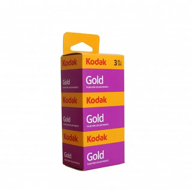 Kodak Gold 200 pellicola 35 mm 3 rullini da 36 pose