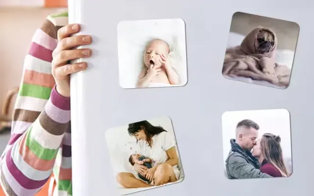 Fotodigital Magnete quadrato personalizzato 6,5 cm