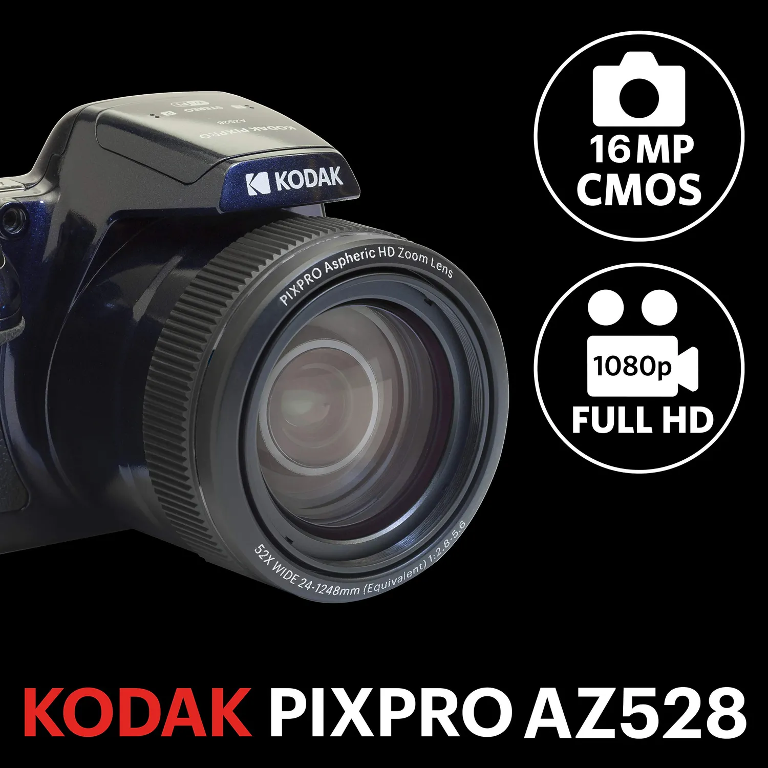 Kodak Pixpro AZ528 fotocamera bridge zoom 52x