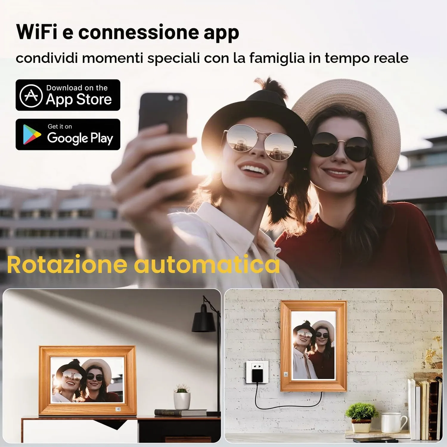Kodak cornice digitale wifi 10 pollici touchscreen 32GB