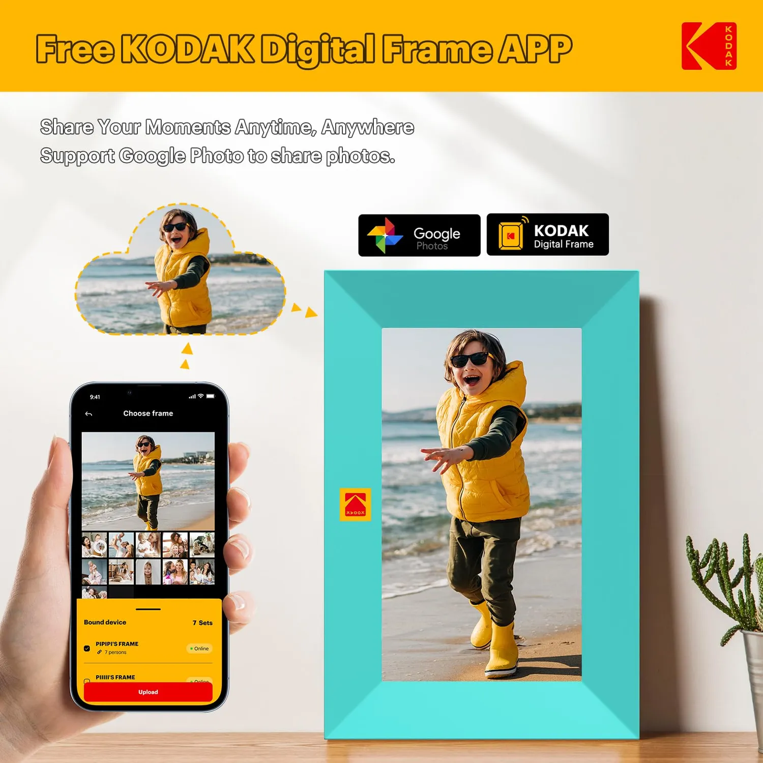 Kodak Cornice Digitale WiFi 7 Pollici Touch 32GB