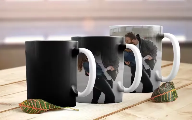Fotodigital Tazza Magica Nera in Ceramica
