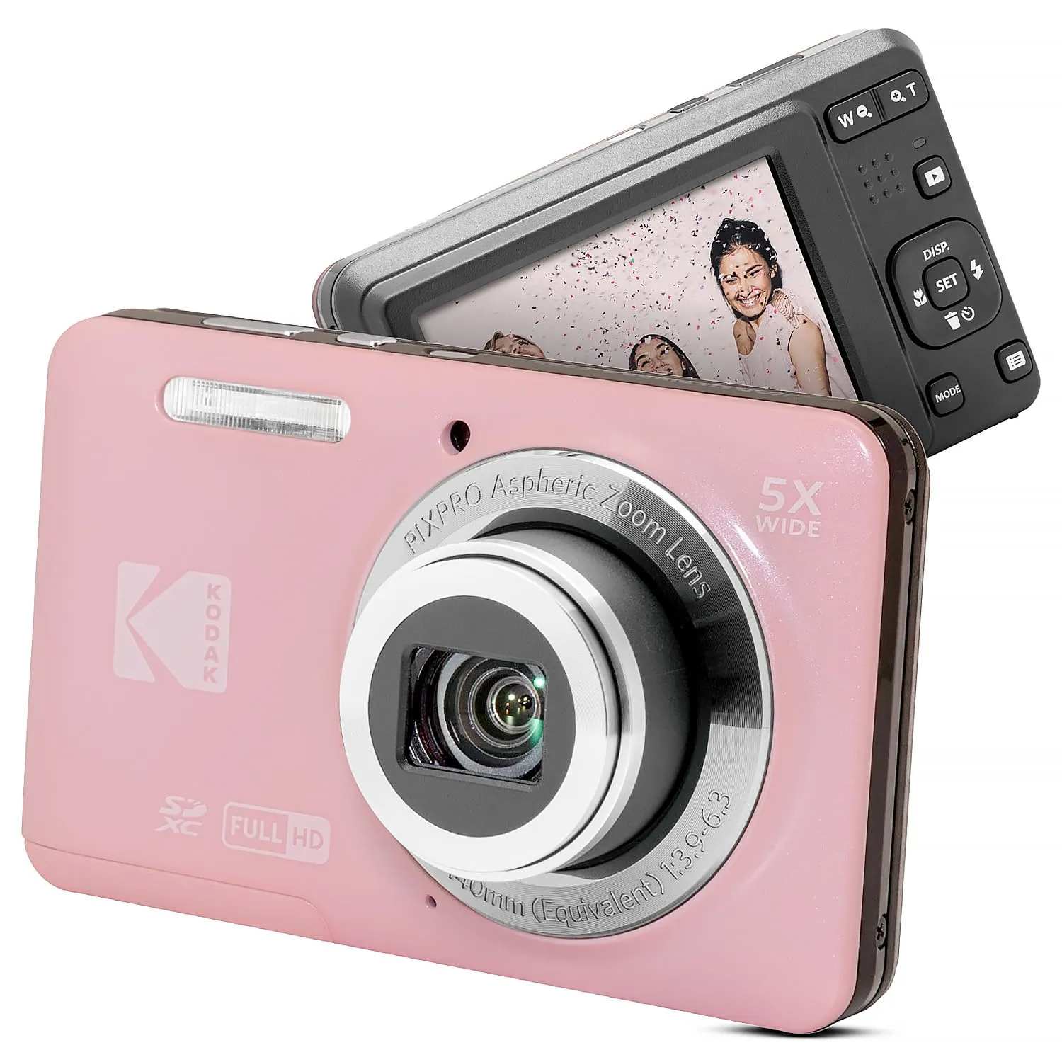 Kodak Pixpro FZ55 Fotocamera Digitale Rosa Zoom 5x 16MP